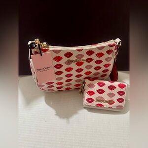 Juicy Couture sealed with a kiss hobo bag and wallet set BNWT